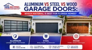 Read more about the article Aluminum vs Steel vs Wood Garage Doors: Which Material Is Best for Florida Homes?
